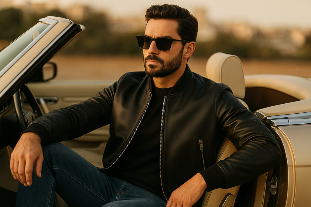 men’s leather jacket